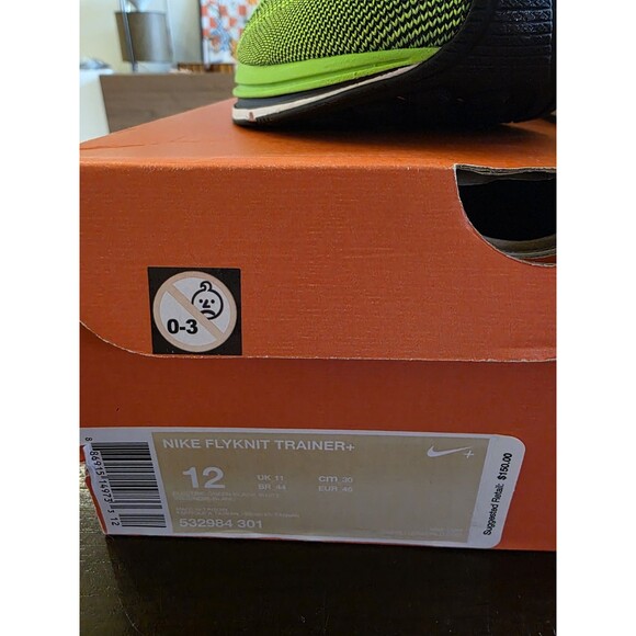 Size 12 - Nike Flyknit Trainer+ Electric Green main image 5